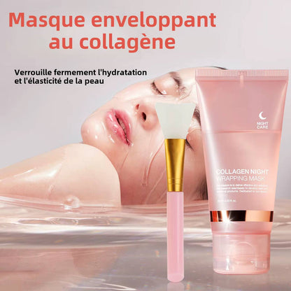 Masque Peel-Off au collagène, hydratant, raffermissant, enveloppant la nuit, Gel pour le visage, nettoyage en profondeur, réparation des rides, soins pour la peau, 75ML