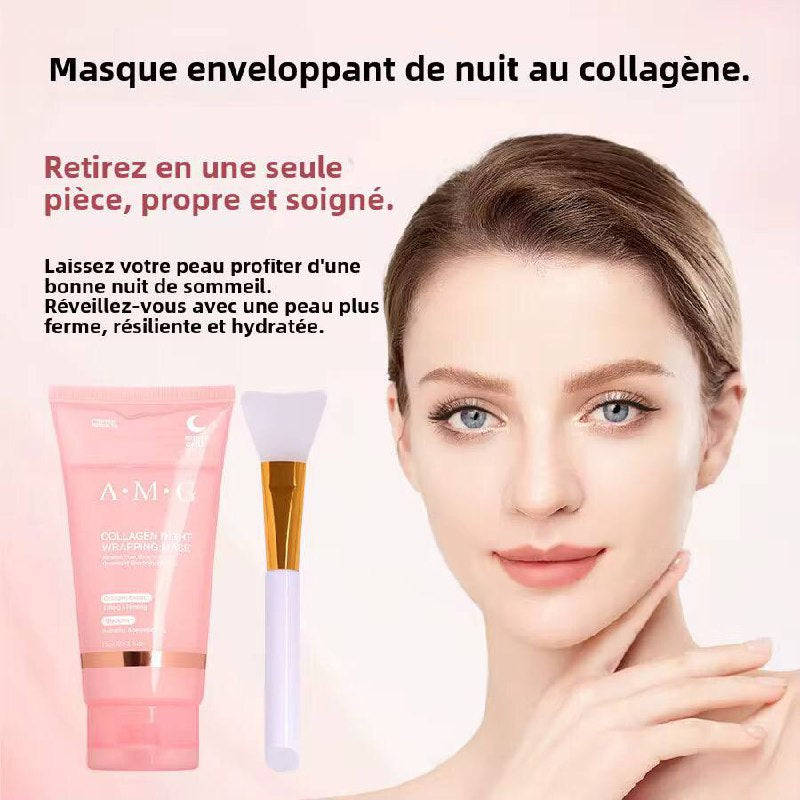 Masque Peel-Off au collagène, hydratant, raffermissant, enveloppant la nuit, Gel pour le visage, nettoyage en profondeur, réparation des rides, soins pour la peau, 75ML