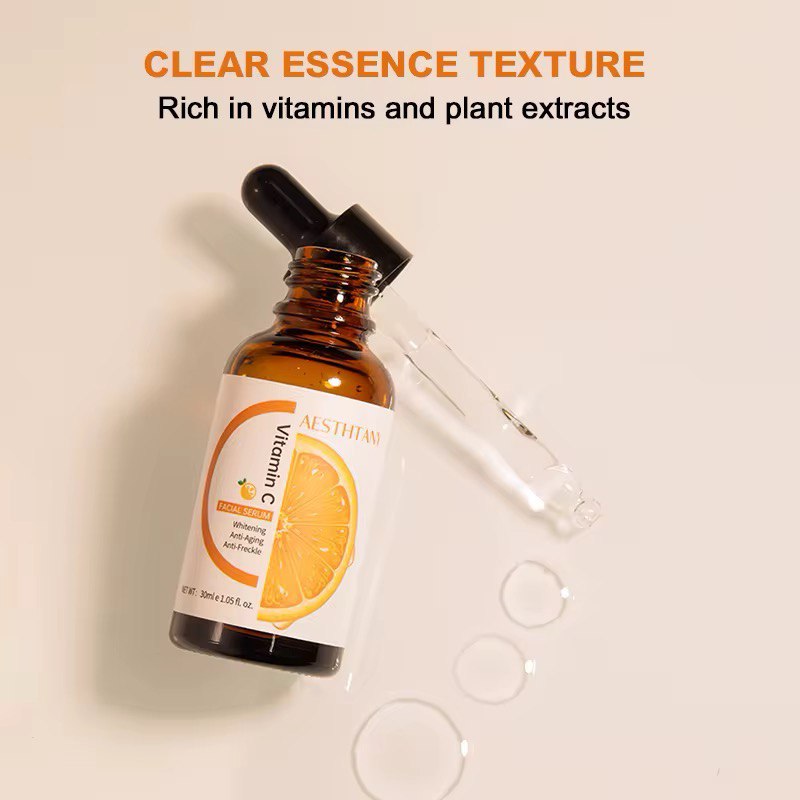 Sérum facial hydratant anti-âge à l'acide hyaluronique de vitamine C Nourrissement profond anti-acné améliorer la peau 30ML
