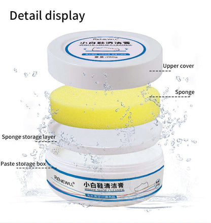 Crème nettoyante pour chaussures blanche