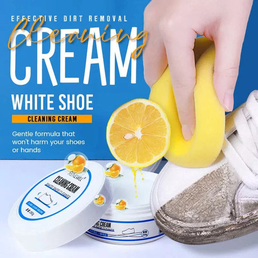 Crème nettoyante pour chaussures blanche