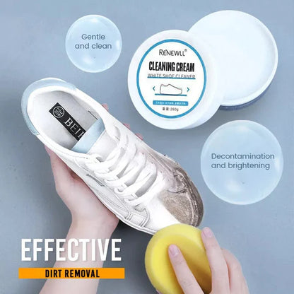 Crème nettoyante pour chaussures blanche